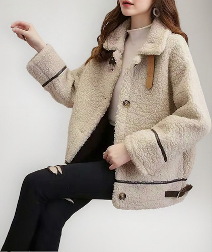 Chaqueta Sherpa Cálida Para Mujer, Abrigos De Invierno De Ma