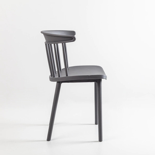 Silla Roma Con Patas De Metal Diseño Moderno Alto Rancho Estructura De La Silla Gris
