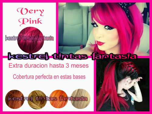Imagen 7 de 8 de Coloración Tinta Fantasía Cabello Kestrel 3 Unidades Envíos