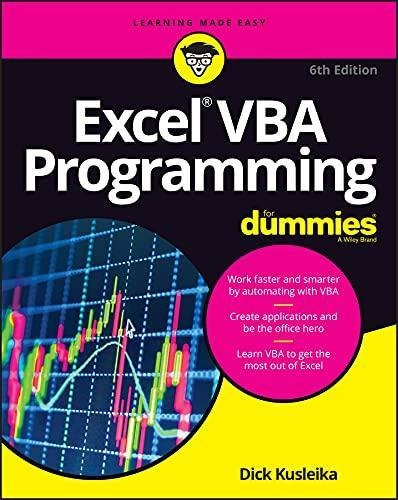Excel Vba Programming For Dummies (libro En Inglés)