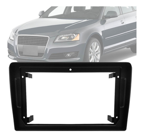 Moldura Painel 2 Din 9 Polegadas Audi A3 2008 A 2012 Preto