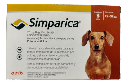 Masticable Perros Zoe 20mg Cafe 3 Tab 5-10kg