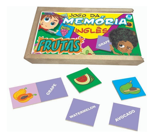 Jogo Da Memória Infantil Frutas Inglês