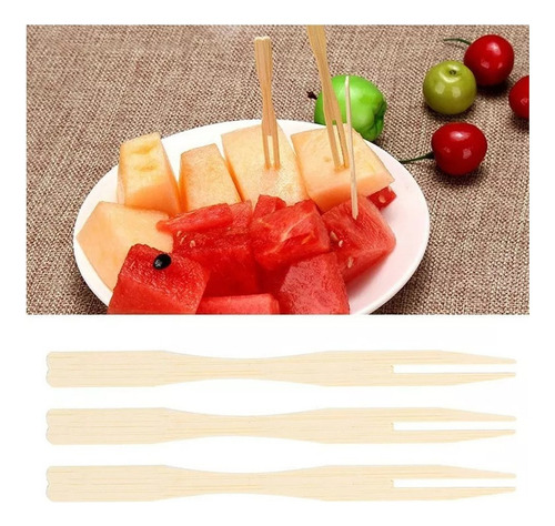 Tenedor De Postre De Bambú Desechable Para El Hogar, 800 Uni