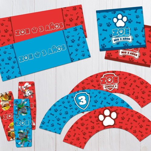 Kit Imprimible Cumpleaños Paw Patrol: Patrulla Canina