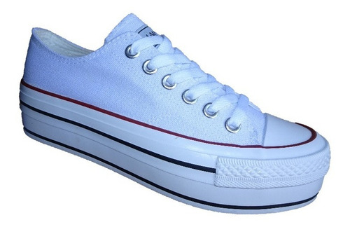 Imagen 6 de 7 de Zapatillas De Lona Mujer Con Plataforma
