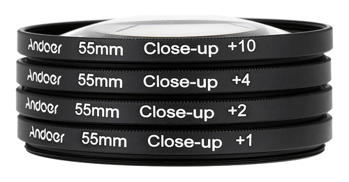 Set De Planchas Close-up Filter Macro Dslr De 55 Mm Con Filt