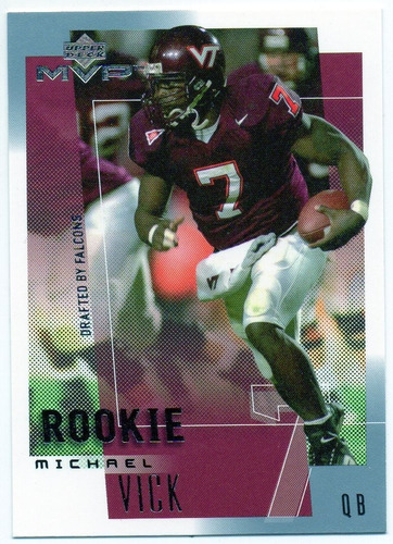 2001 Upper Deck Mvp Michael Vick Rookie Atlanta Falcons