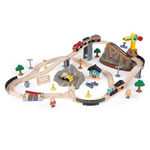 Juego De Tren De Construccion Superior Kidkraft, 61 Piezas