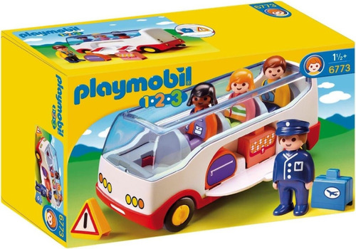 Playmobil 1.2.3 6773 Autobus Del Coach 4 Figuras Infantil