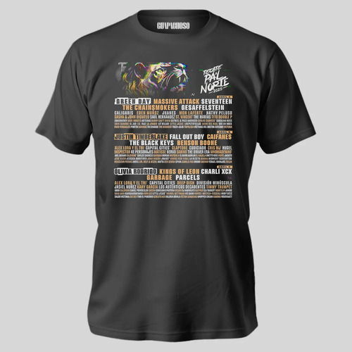 Playera Tecate Pal Norte Merch 2025 Abril 4 Lineup