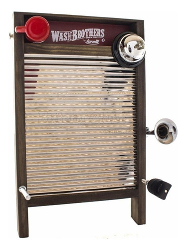 Washboard Torelli Twb38 Washbrothers Inox Médio Percussão Tá