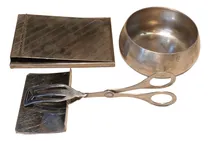 Comprar Pinza De Servir Recipiente Bañado En Plata Otro Antiguos