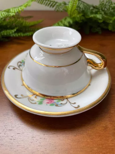 maravilhoso aparelho café porcelana mauá dec.ouro18k,déc.60