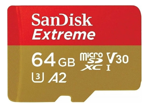 Tarjeta de memoria SanDisk SDSQXA2-064G-AN6MA  Extreme con adaptador SD 64GB