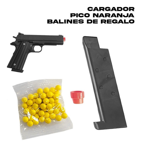 Pistola Airsoft 1911ge Black 6 Mm Replica Metalica Vigor