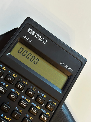Calculadora Hp 20s Científica C/ Capa Original Rara Preto (Usado)