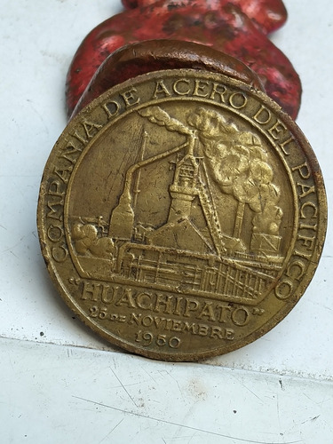 Medalla Antigua 1950 Acero Del Pacifico 