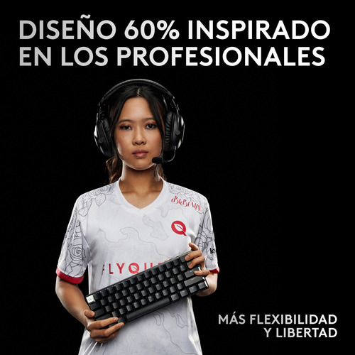 Teclado Inalámbrico Logitech G Pro X 60 Lightspeed Negro