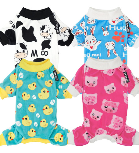Xpudac Pijama De 4 Piezas Para Perros Pequenos, Ropa Para Ca