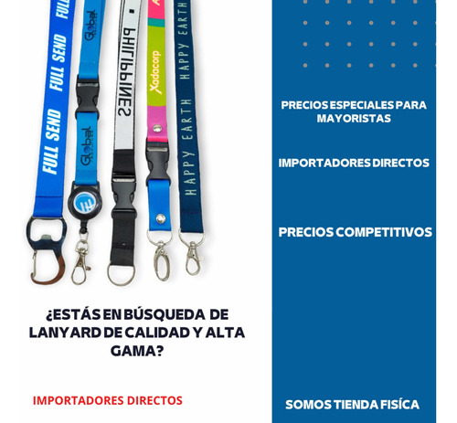 Cintas Lanyards Llaveros Alta Gama Premiun Material Pop