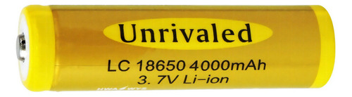 Unrivaled LC 18650 Pila cilíndrica 3.7V 4000 mah Li-Ion con tetón.