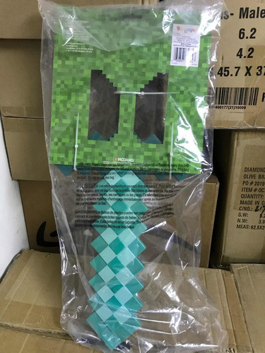 Espada Diamante Minecraft De Plástico Color Azul