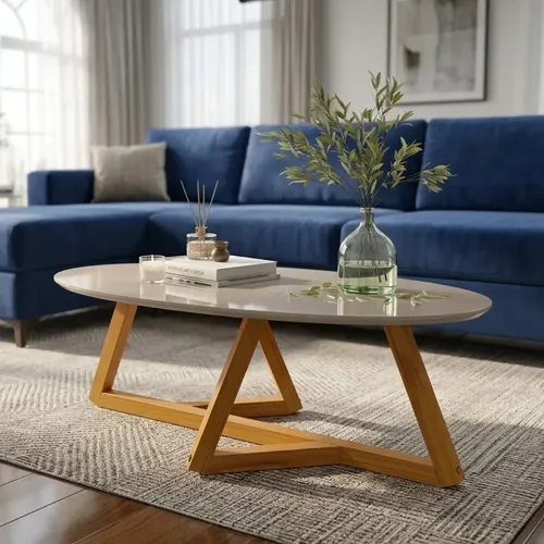 Mesa de Centro Classic Sofisticada Decorativa Sala Moderna