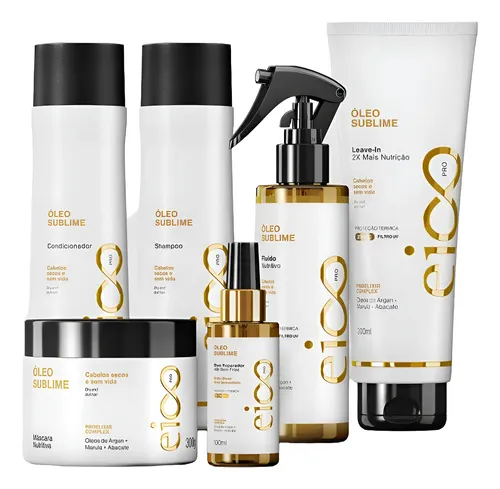 Kit Completo Óleo Sublime Eico Pro 6 Produtos