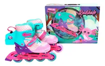 Comprar Patins In Line Roller Infanto Juvenil Play Rosa Nº 34 Ao 37