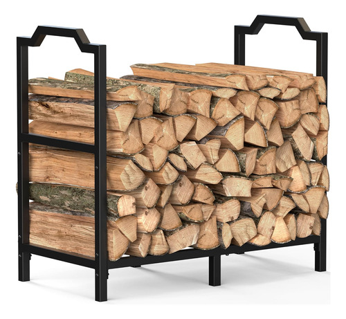 Venkuber Firewood Rack Organizador 2 Pies Medios De Servicio