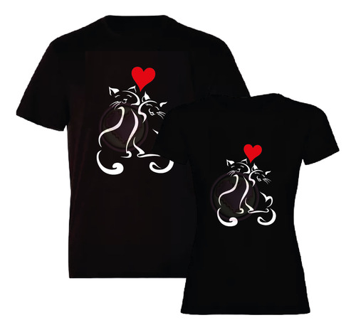 Playera Pareja Novios Gatitos 14 De Febrero San Valentin