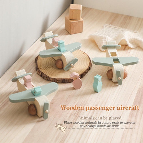 Avión De Madera De Juguete, Juguete De Agarre Desmontable