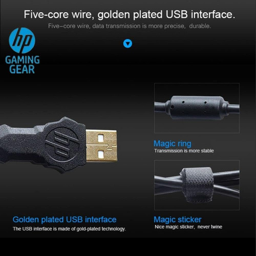 Teclado Mecánico Gamer HP GK200 Alámbrico USB RGB Teclas Anti-Ghosting Español