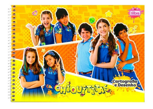 Caderno De Desenho Chiquititas 96 Folhas Kit Com 4 Cadernos
