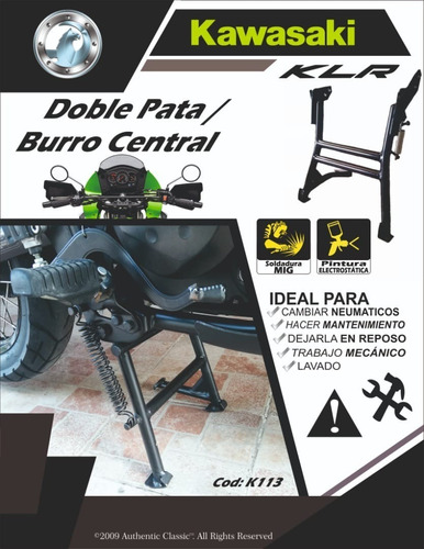 Imagen 4 de 4 de Pata Central Doble Pata Burro Paral De Moto Vstrom 650