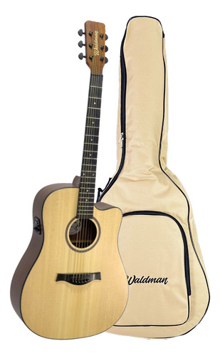 Violão Waldman Planaltina T. Sólido Natural C/ Bag Regulado