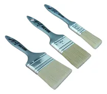 Comprar Pack 3 Pinceles El Galgo Silver, Profesional - Obra. Numero 10, Numero 20 Y Numero 30. Cerda Plana Largo De Cerdas Intermedio. Apto Para Todo Tipo De Pinturas
