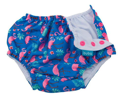 Biquíni De Banho Com Fralda Reutilizável Buba Flamingo