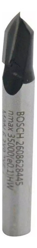 Fresa Bosch Com Ranhura Em V 1/4 Haste 1/4 Maquifer