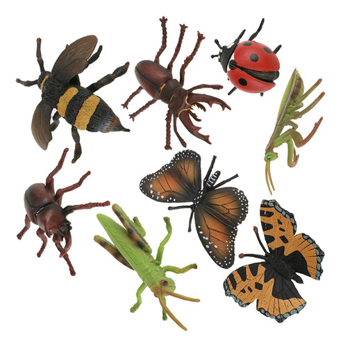 Juego De 8 Piezas De Juguete Para Insectos, Plástico 3d, Kit