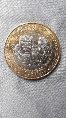 Monedas De 20 Pesos Centenario De La Constitucion De Mexico