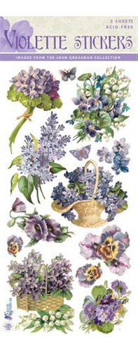 Violette Etiquetas Engomadas De Flores Púrp