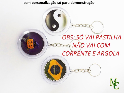 Imagem 5 de 6 de Chaveiro Porta Foto Redondo Com Contorno Circular Sópastilha