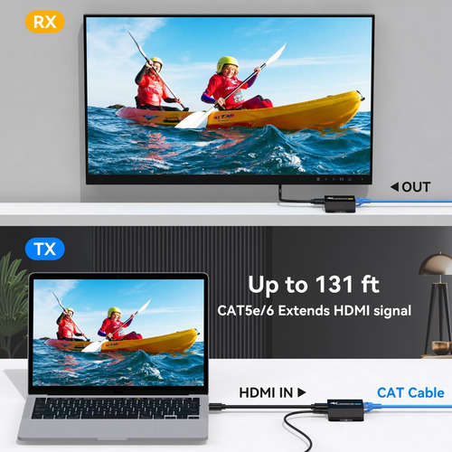 Extensor Hdmi 4k Pvbctcsid Hdmi Sobre Ethernet Extension De