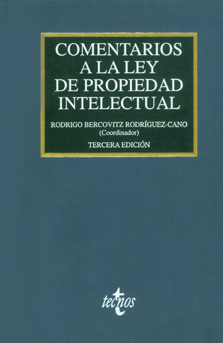 Comentarios A La Lay De Propiedad Intelectual, De Rodrigo Bercovitz Rodríguez. Serie 8430946402, Vol. 1. Editorial Promolibro, Tapa Dura, Edición 2007 En Español, 2007