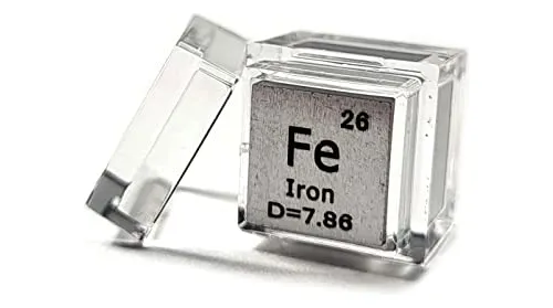 Cubo Acrilico C Elemento Tabla Periodica 10mm Hierro Fe