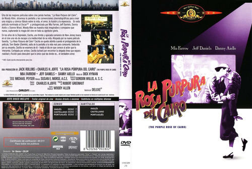 La Rosa Púrpura Del Cairo - Woody Allen - Dvd