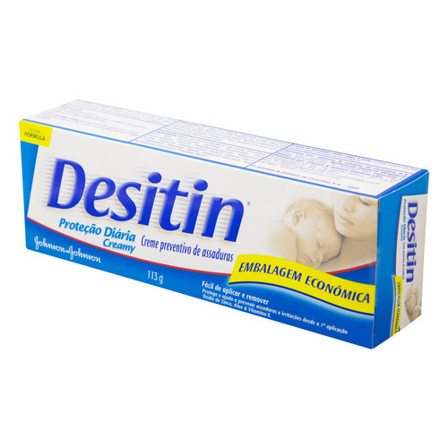 Imagem 2 de 3 de Creme Preventivo de Assaduras Johnson & Johnson Desitin Caixa 113g Embalagem Econômica