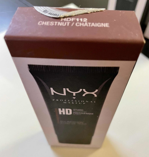 Base de maquillaje NYX Professional Makeup HD Studio Photogenic tono 112 chestnut - 33.3mL